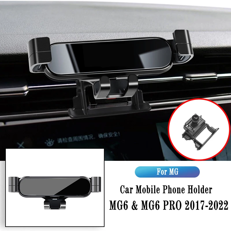 

Metal Car Holder For MG MG6 MG6PRO 2017-2022 Gravity Navigation Bracket GPS Stand Air Outlet Clip Rotatable Support Accessories