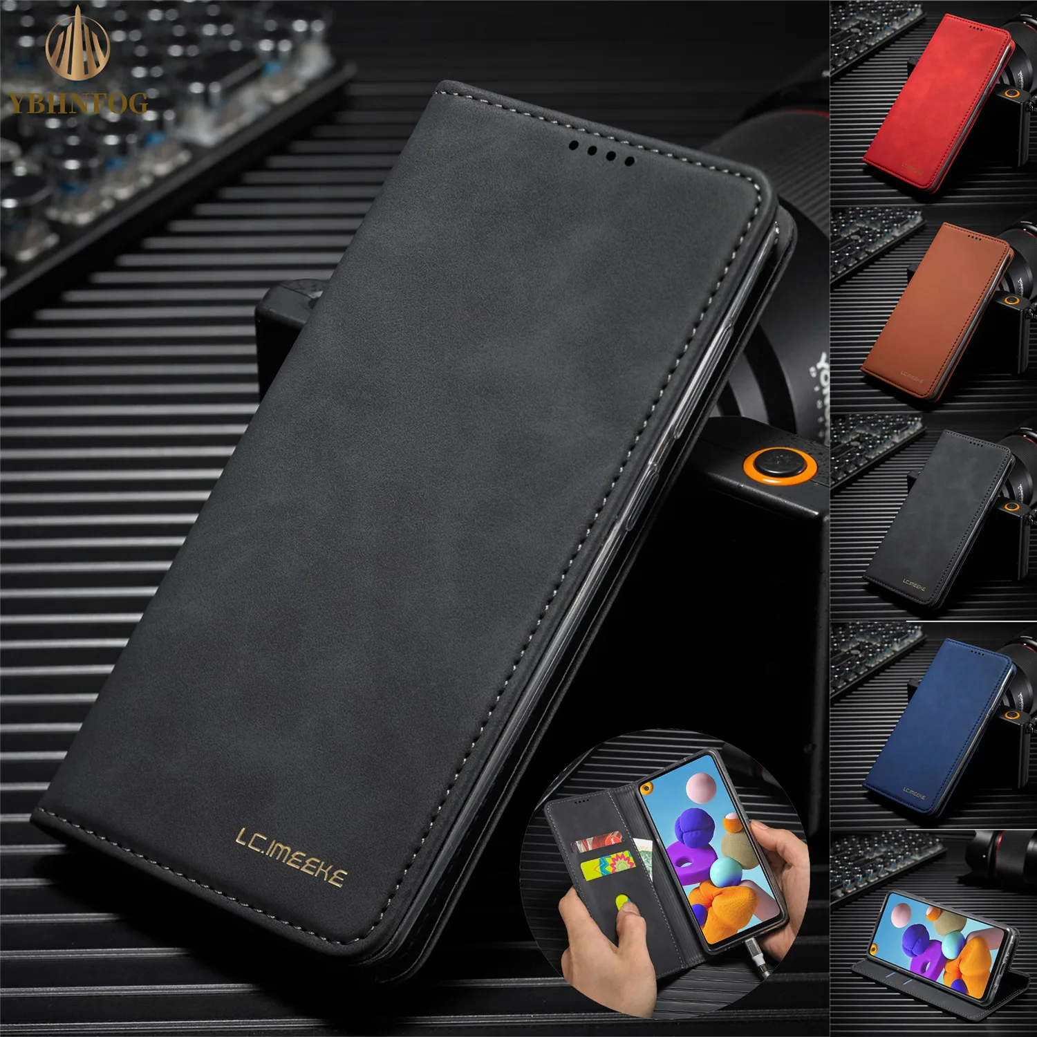

Business Wallet Case For iPhone 12 Mini 11 Pro Max XR X XS 6 6S 7 + 8 Plus 5 5S SE 2020 Magnetic Card Leather Flip Stand Cover