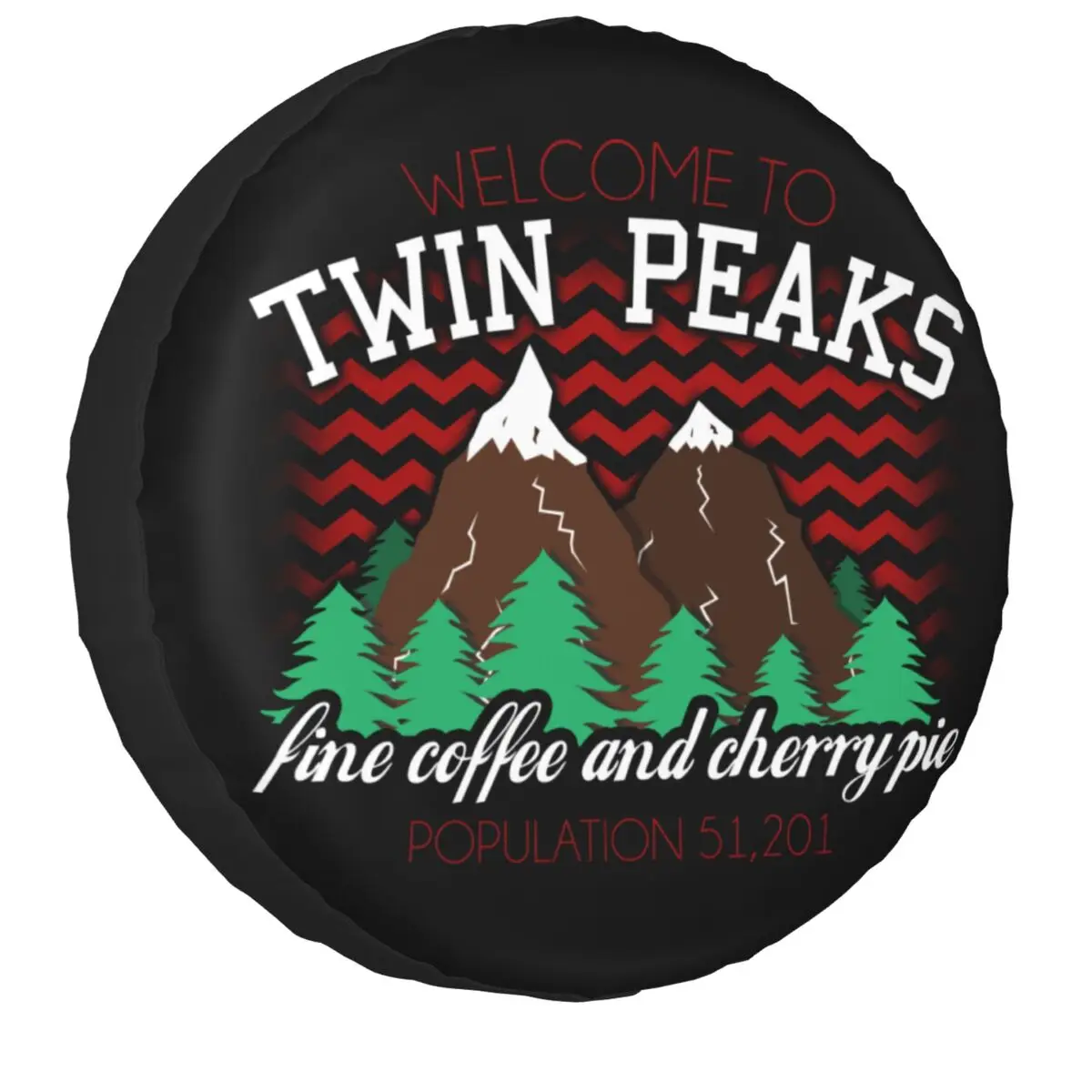Welcome To Twin Peaks Spare Tire Cover Bag Pouch for Mitsubishi Pajero Laura Palmer Dust-Proof Car Wheel Covers 14" 15" 16" 17"