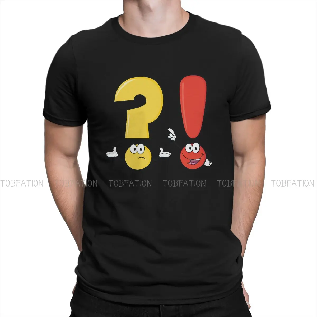 

Question Marks and Exclamation Marks Fashion Polyester TShirts Ace of Diamond laughter and Fun Male Graphic Streetwear T Shirt