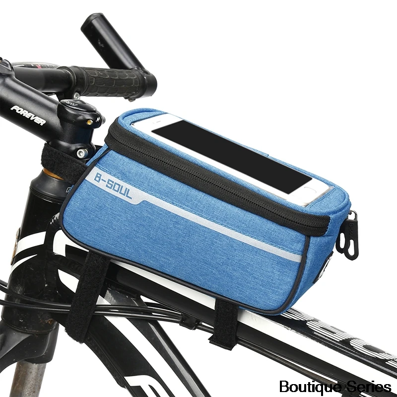 

Waterproof Mountain Bike Frame Front Bag Pannier Bicycle Mobile Phone Holder