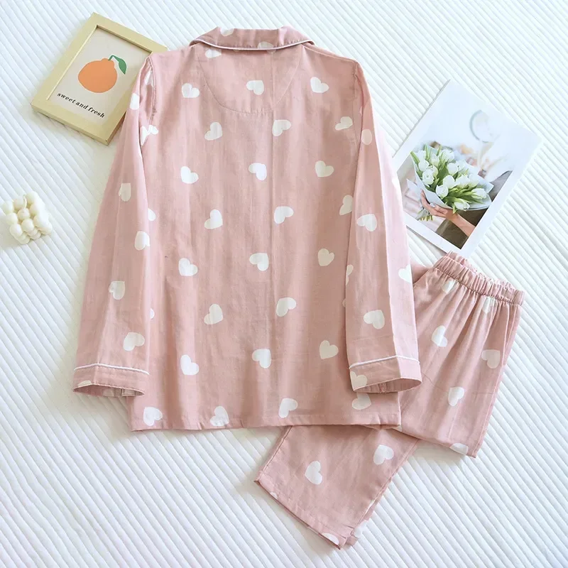 

Long Love Spring Women's Lovely Sleeve Set New Piece 2023 And Home Furnishing Autumn Pants Cotton Two Sweet Pajama