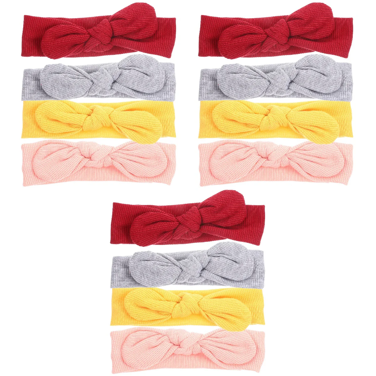 

12 Elastic Delicate Decorative Fashion Exquisite Newborn Hair Bows Toddler Hairbands Hairbands