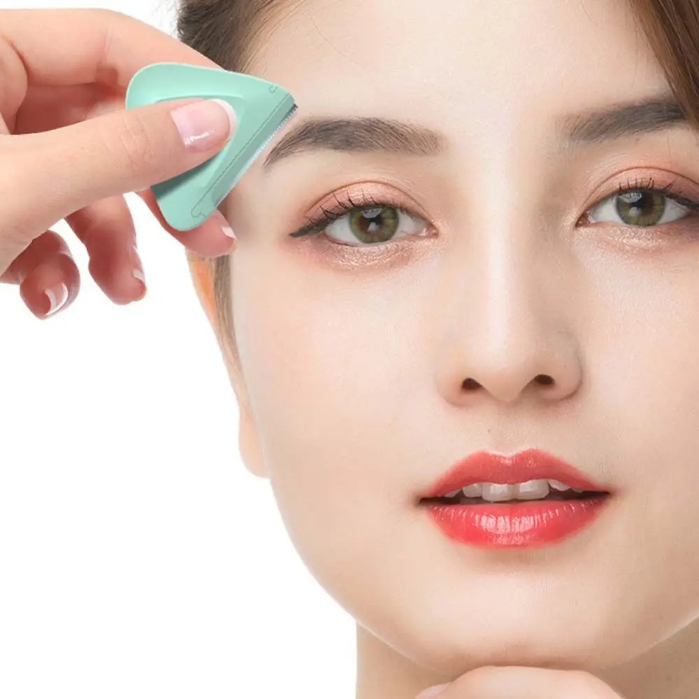 Профессиональный треугольный триммер для бровей 2 шт. портативная маленькая