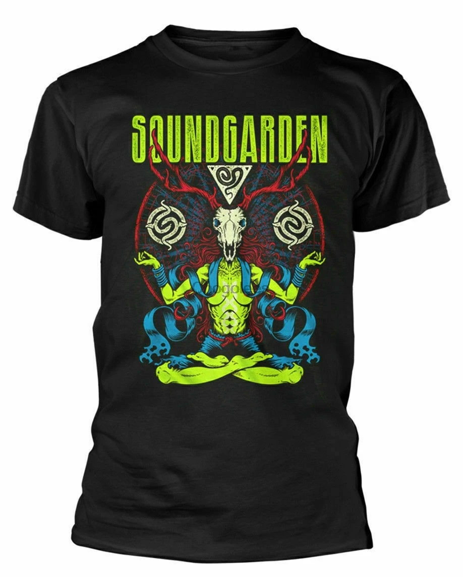 Футболка Soundgarden с рогами для мужчин и женщин официальная Классическая рубашка