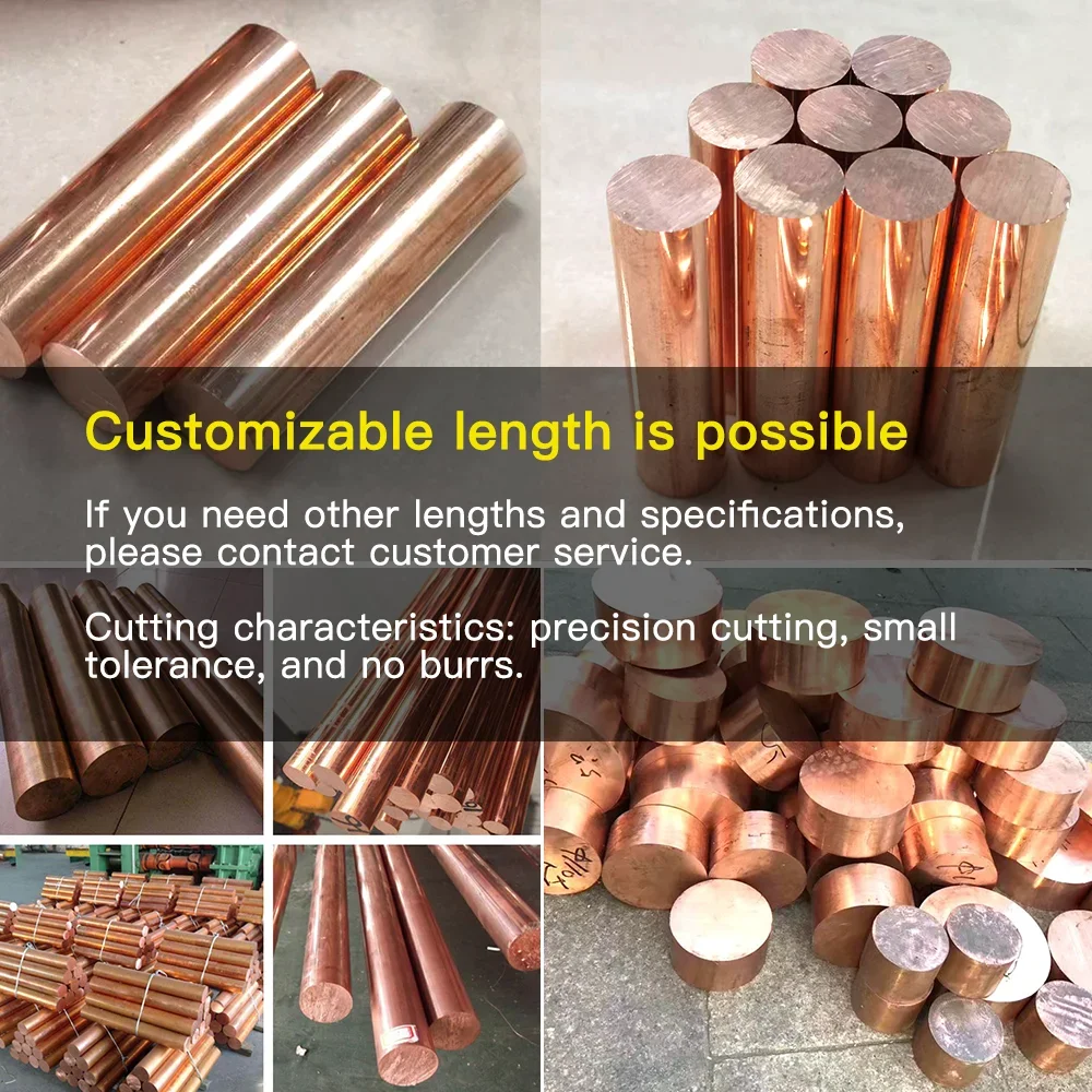 Медный стержень диаметром Φ 2 мм-16 мм Длина 500 прямой красный медный твердый