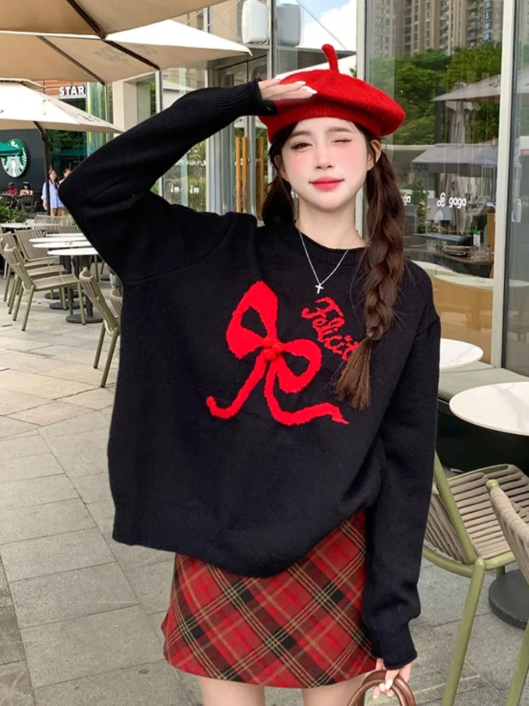 Пуловер на плечо для полных девочек больших размеров свитер с длинными рукавами