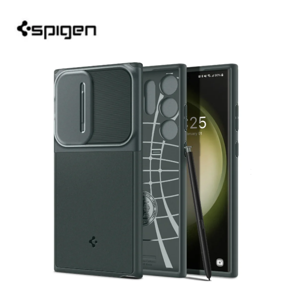 

Spigen Optik Armor Slide Camera Cover Protector Case For Samsung Galaxy S23 Ultra 6.8"（2023）