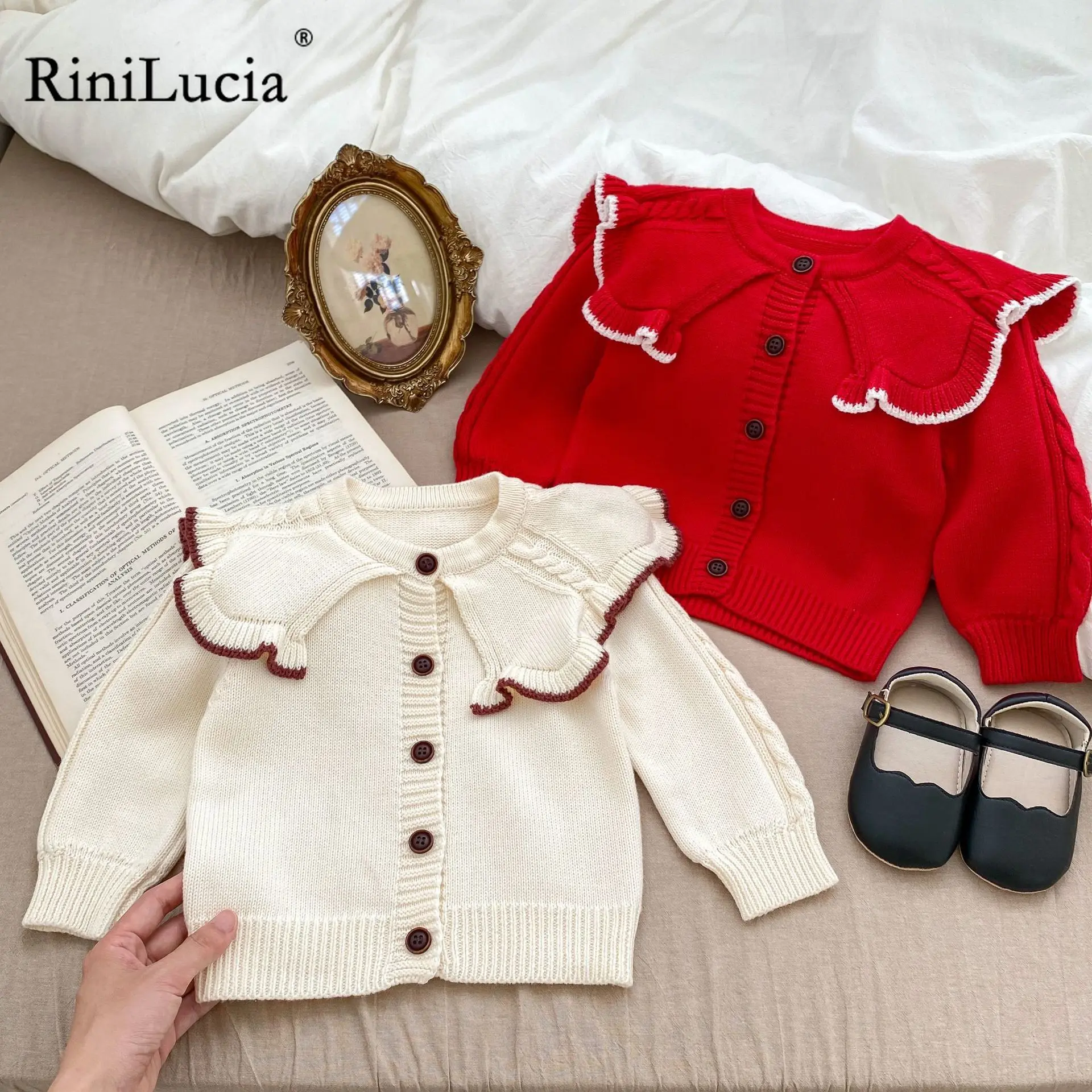 

Осенне-зимний детский Кардиган для девочек rinilled, свитера, новинка 2023, свитер для маленьких девочек, куртка, детское вязаное пальто, верхняя одежда