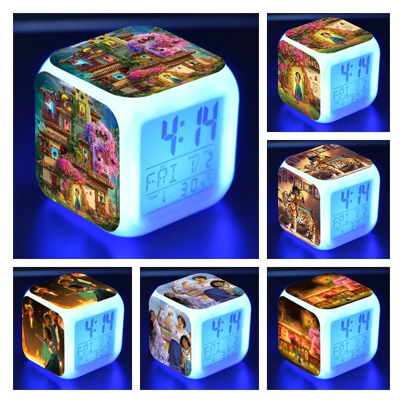 

Электронные часы с мультяшным рисунком и светодиодной подсветкой, 7 цветов