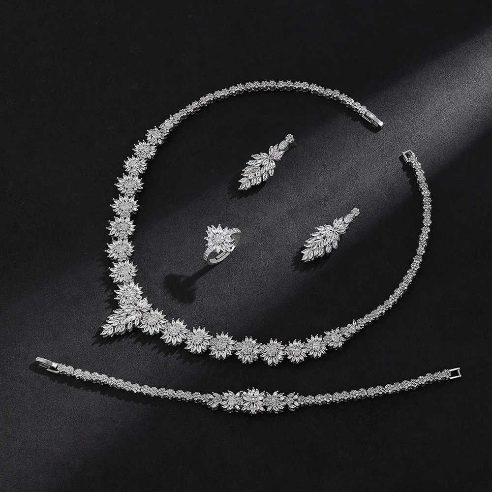 2024 Новый комплект из 4 предметов в африканском стиле синий свадебный украшений