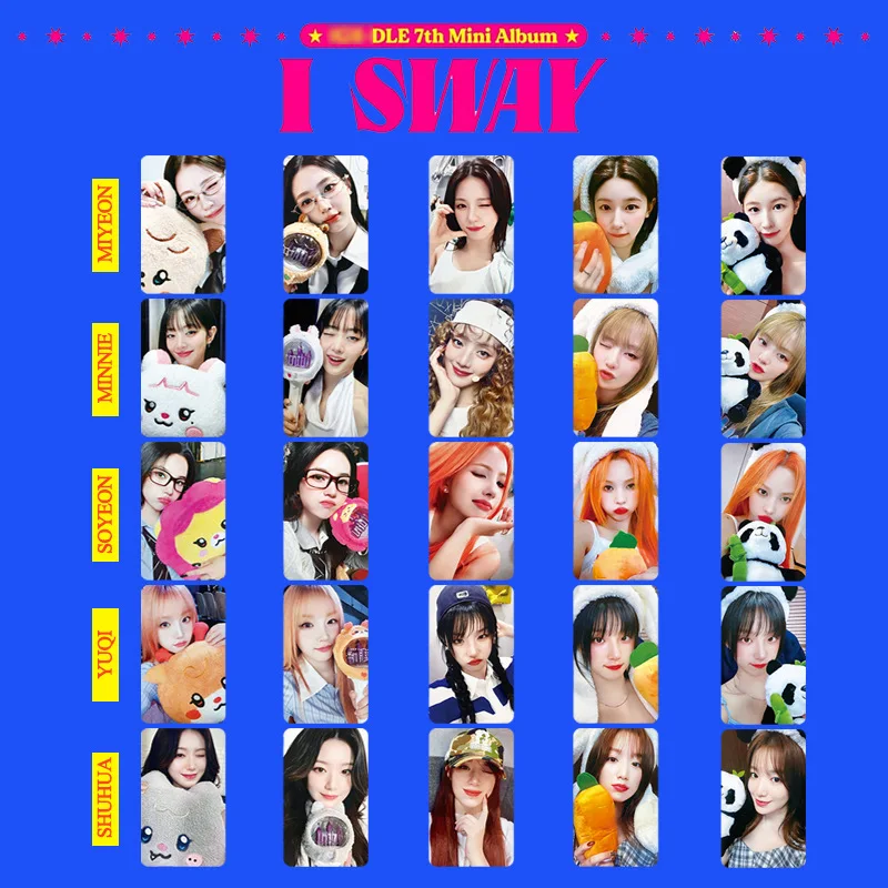 5 шт. Kpop (G)I-DLE I SWAY Личная карта MAKESTAR LINE FRIENDS Soyeon Miyeon Minnie YUQI SHUHUA Коллекция фанатов