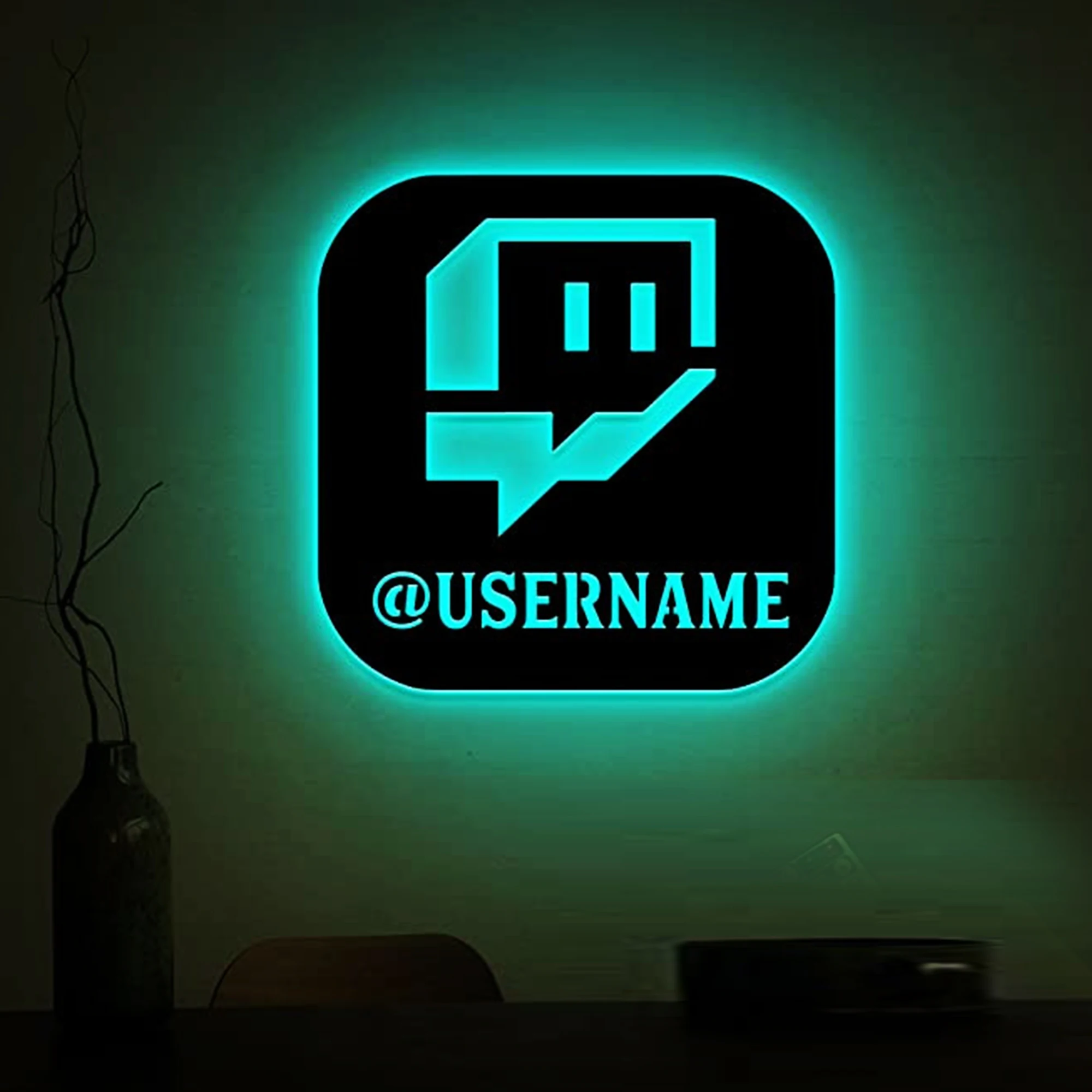 Персонализированная неоновая настенная лампа Twitch пользовательская бирка для