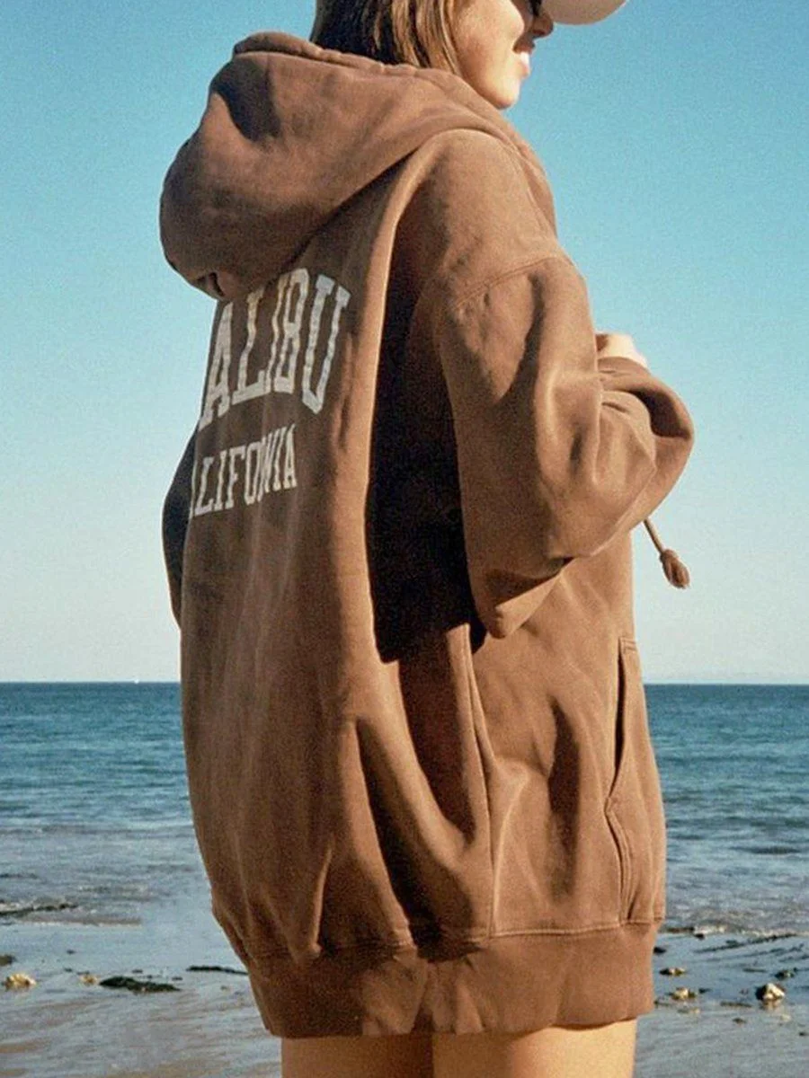 

Толстовка Женская с длинным рукавом, винтажный Свободный свитшот с надписью, на молнии, хлопковая Повседневная Уличная одежда, Y2k, осень