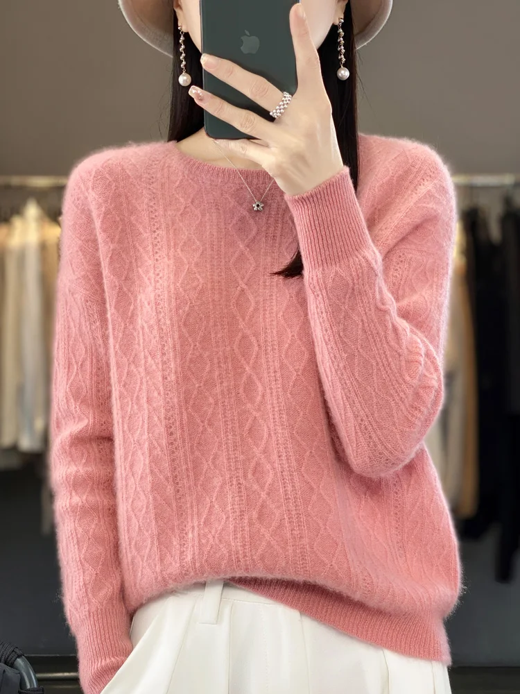 Рисунок 4 - Женский ажурный пуловер с круглым вырезом