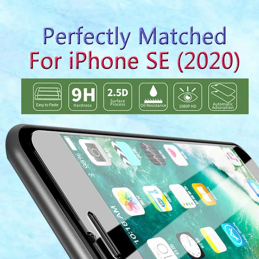 Фото Защитное стекло для Apple iPhone SE 2020, Защита экрана для iPhone s, e 2020se, iphonese 2, защитная пленка, закаленное стекло, защита 9H, 3 шт. №4