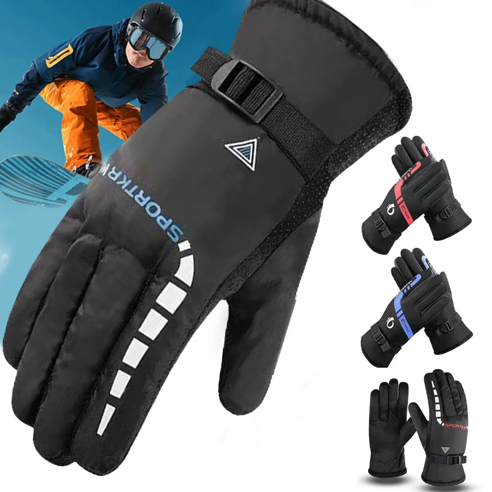 

Winter Cycling Gloves Unisex Outdoor Waterproof Skiing Riding Hiking Motorcycle Warm Soft Mitten Non-slip Thermal Gloves