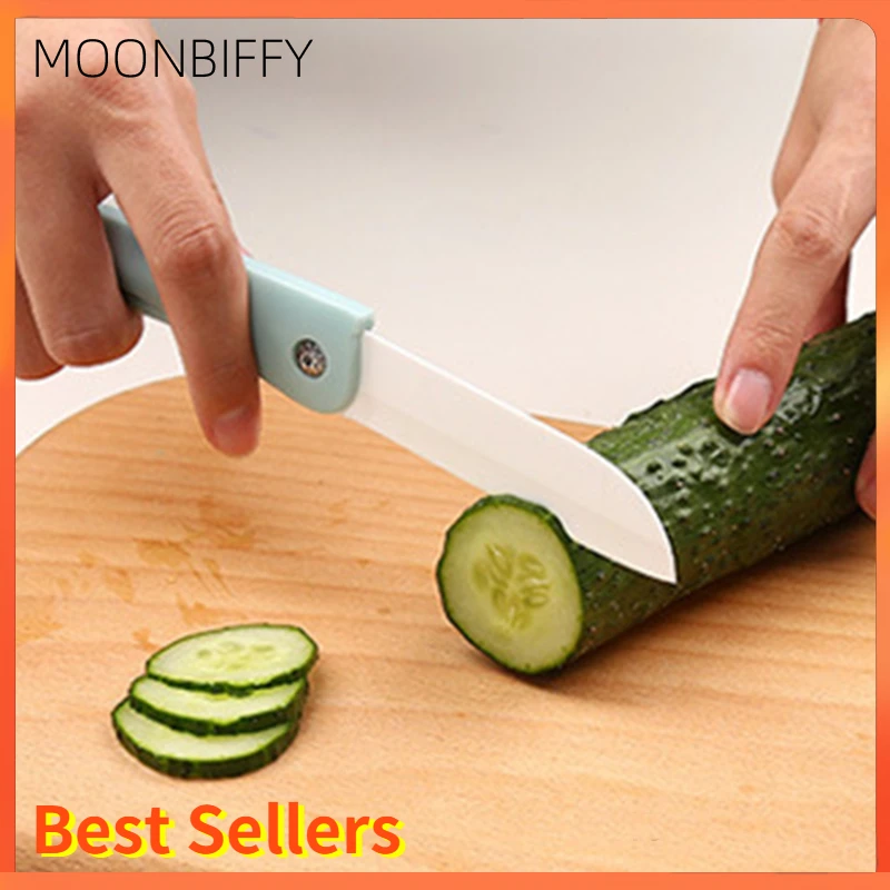 

Mini Ceramic Fruit Knife Cutter Kitchen Supplies Portable Folding Creative Paring Cocina Peel Slice Vegetable Tool Pocket Knive