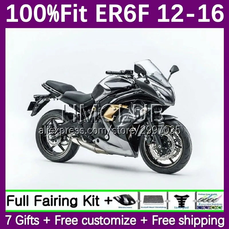 

Injection For KAWASAKI NINJA 650R ER 6F ER6 F 66No.20 ER-6F silvery hot 2012 2013 2014 2015 2016 ER6F 12 13 14 15 16 OEM Fairing