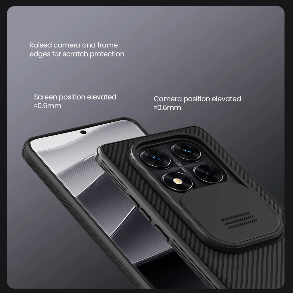 Фото Для Xiaomi Poco X7 5G чехол NILLKIN CamShield Pro противоударный слайд-камера объектив защита конфиденциальности задняя крышка для Poco X7 5G №3