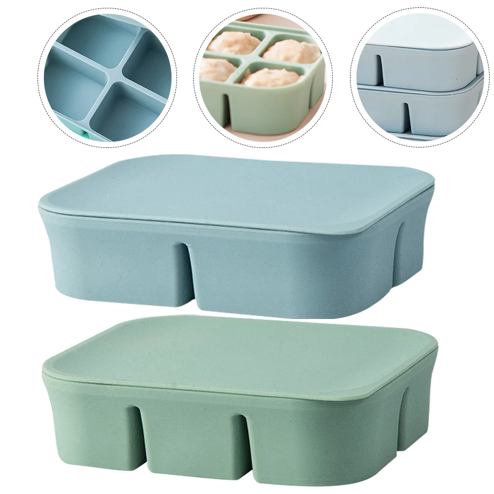 

Boxfreezer Container Baby Fridge Reusable Use Function Multi Kitchen Ice Household Daily Tray Storage Silicone Accessory Sealed