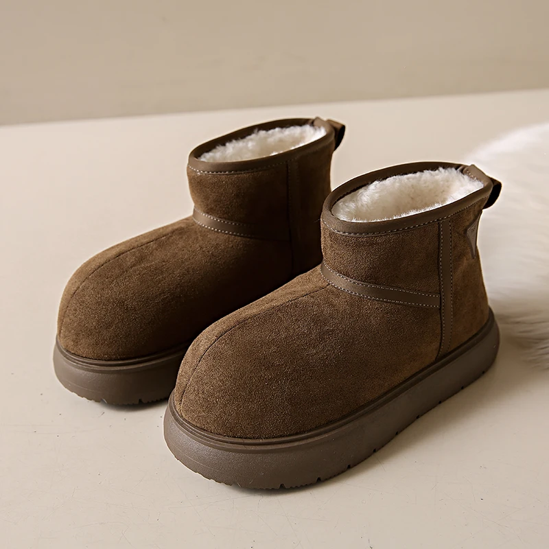 2024 New Simple and Fashionable Snow Boots Dwen Small Milk Bag Warm Thick Bottom Big Head Available in Multiple Color