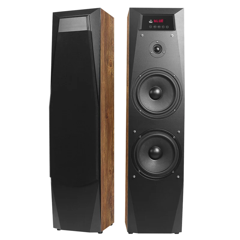 

Newest Super Bass Tower Speaker Wooden Lossless HD BT Wireless Speaker