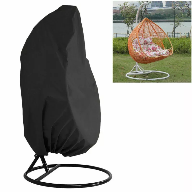 

2022New Outdoor Swing Hanging Chair Eggshell Dust Cover Garden Weave Hanging Egg Chair Seat Cover Anti-UV Waterproof For Home