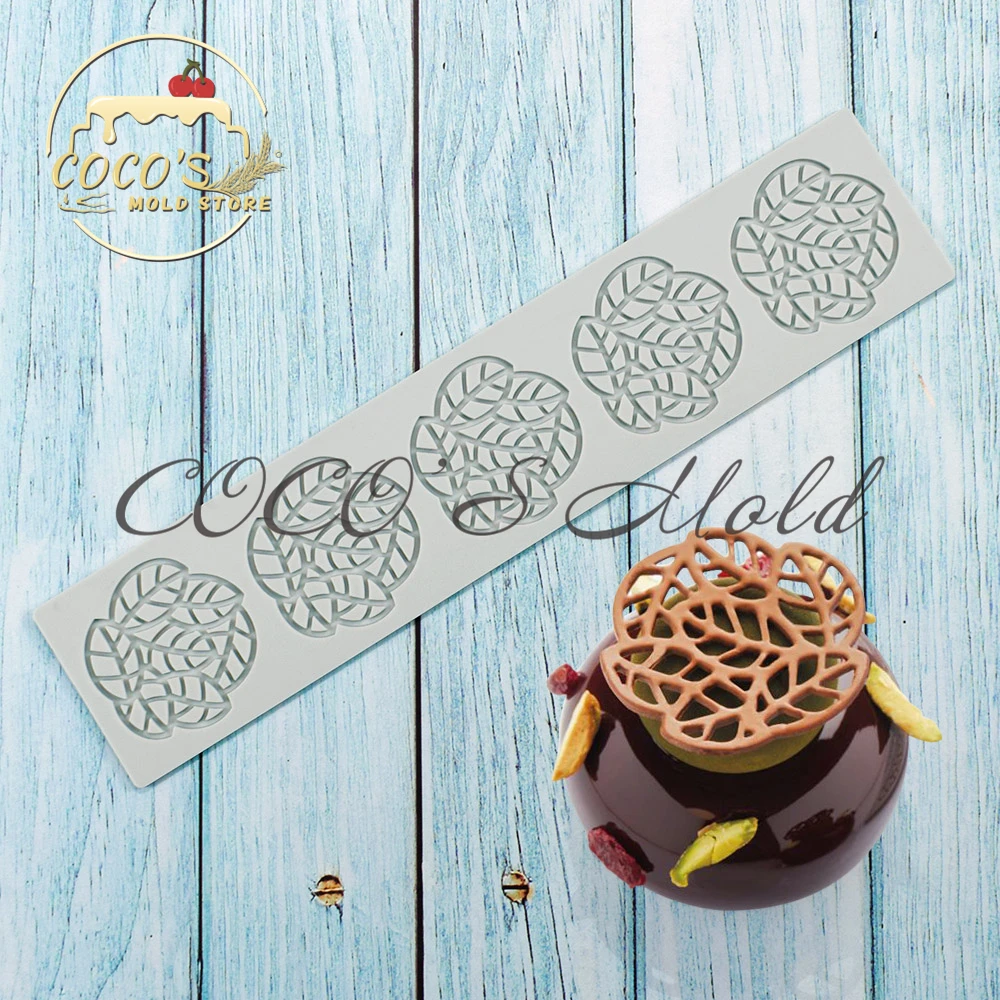 

Circle Leaves Pattern Lace Pad Fondant Chocolate Silicone Mold Sugar Craft Buttercream Moulds Kitchen Decorating Tool Bakeware