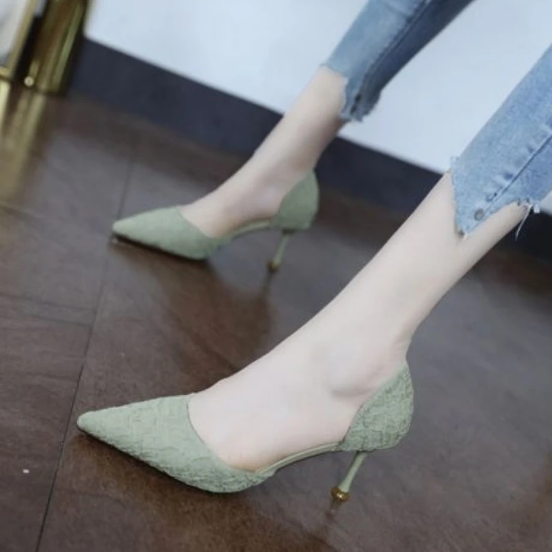 Новинка весны/лета 2024 универсальные женские туфли на шпильке в стиле Instagram