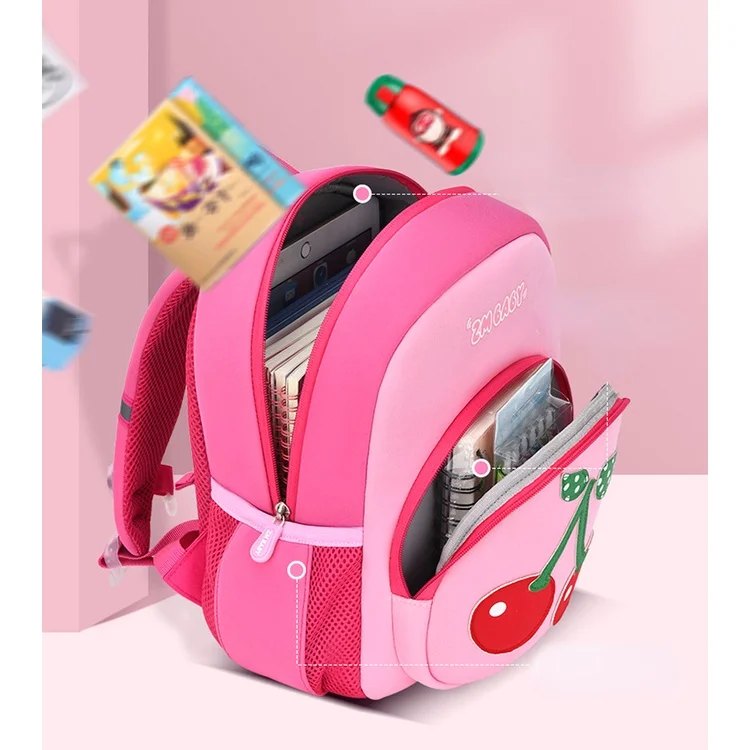 1-3-6 Years Old Children Preschool Cherry Cartoon Small Backpacks New Girl Sweet Cute Fashion Schoolbags In Kindergarten 2022