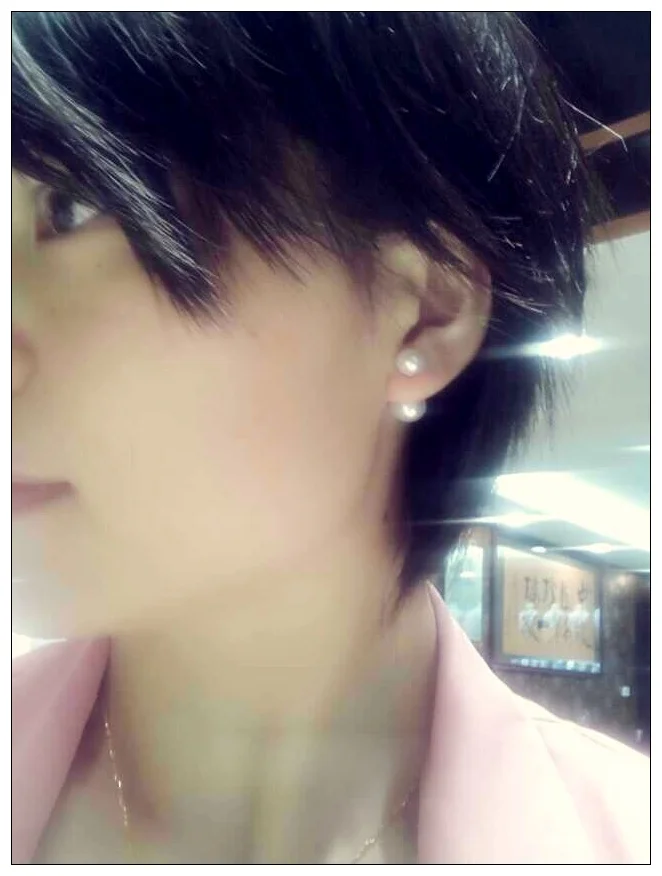 [Zhen] 8-каратное золото передние и задние бусины шпильки для ушей поддержка G750