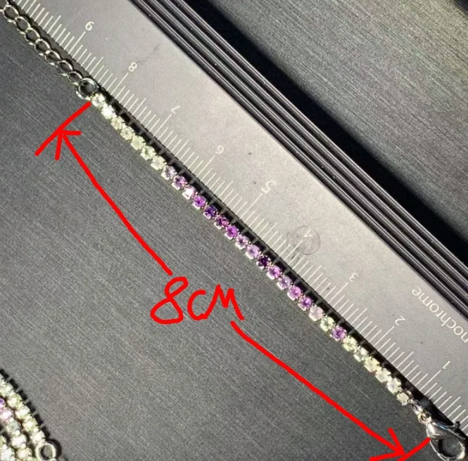 HEYYA Аметист Цитрин Теннисный Браслет