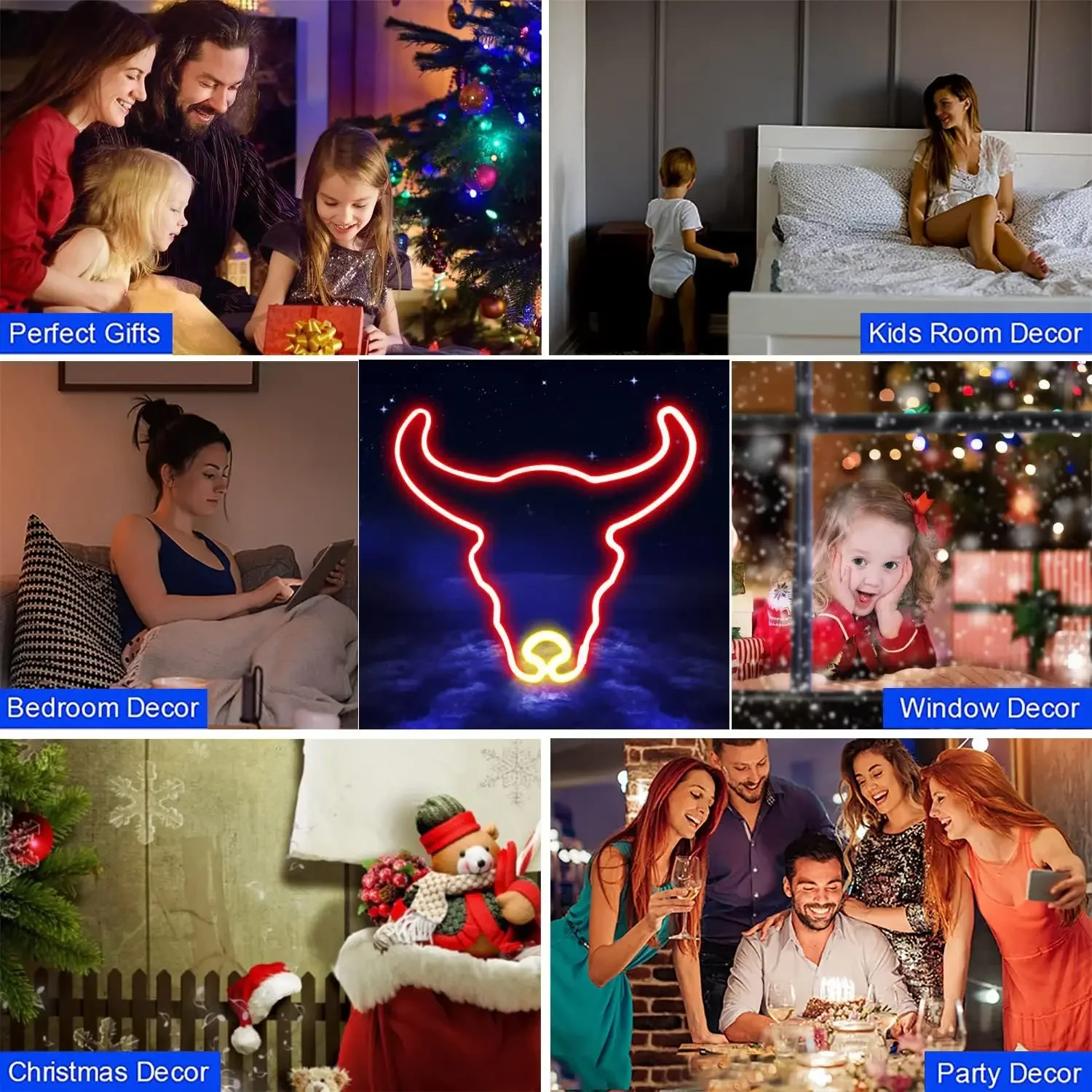 Неоновая вывеска в форме милой коровы для декора стен с источником питания через