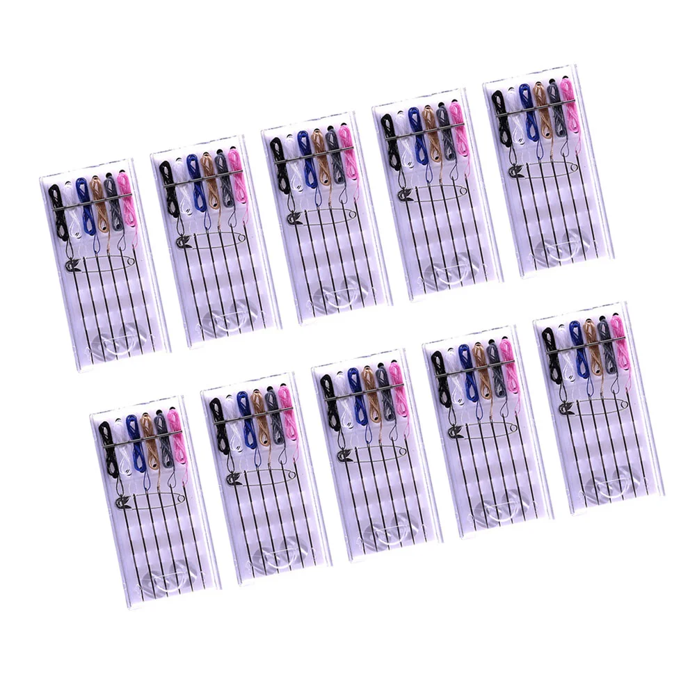 

Kit Sewing Travel Needle Threaded Thread Fix Mini Repairing Hotelquick Hand Clothing Pre Grooming Set Portable Diy