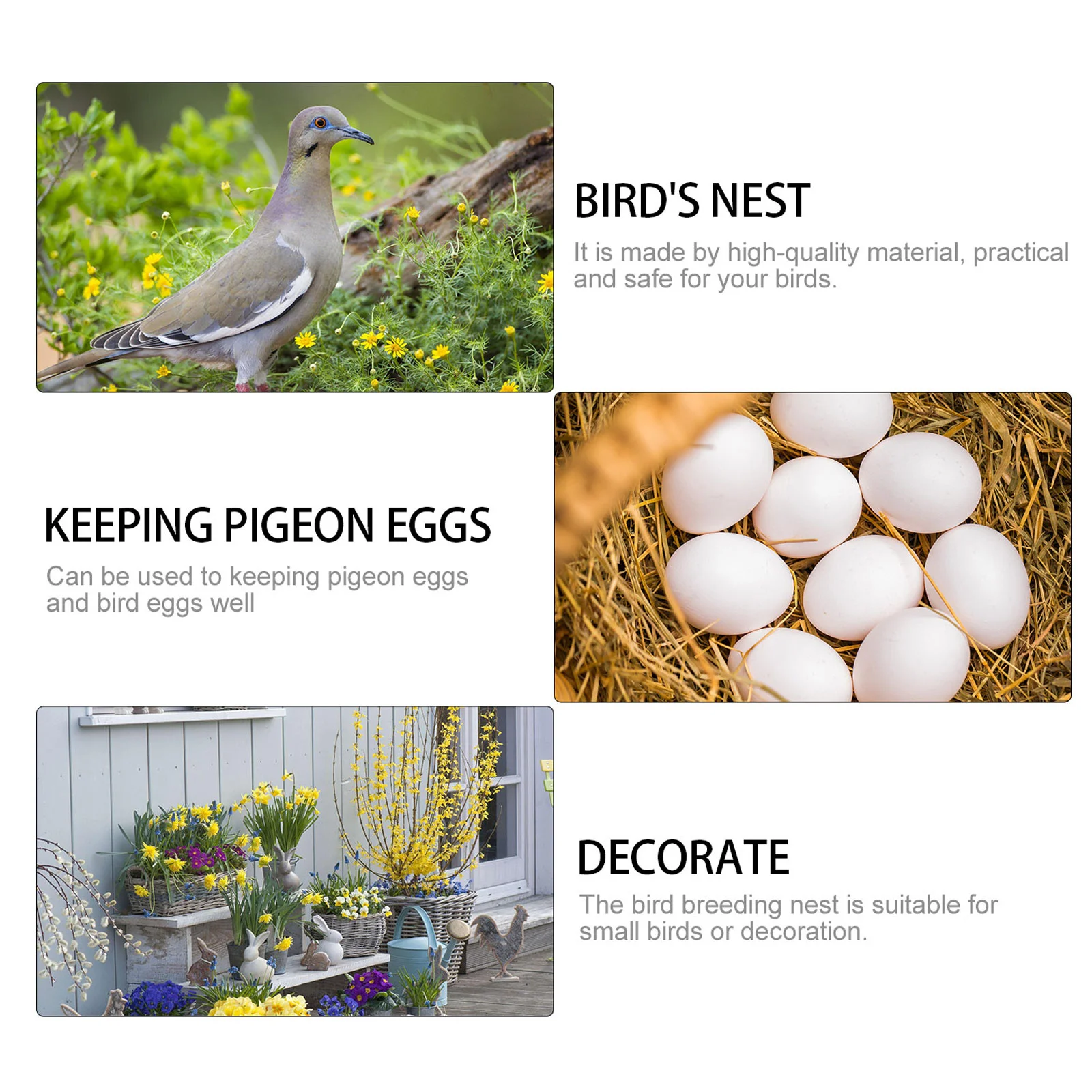 

Pigeon Nesting Mat Bird Pad Pads Egg Breeding Chicken Eggs Palm Box Coop Supplies Pigeons Accessories Bowl Fiber Substrate Mats