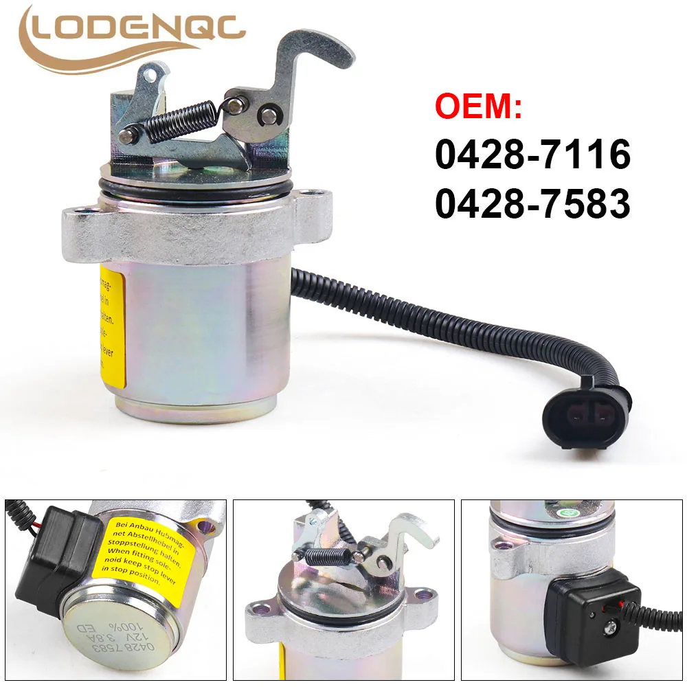04287583 Новый электромагнитный клапан отключения подачи топлива 0428-7583 0428-7116 12 В для