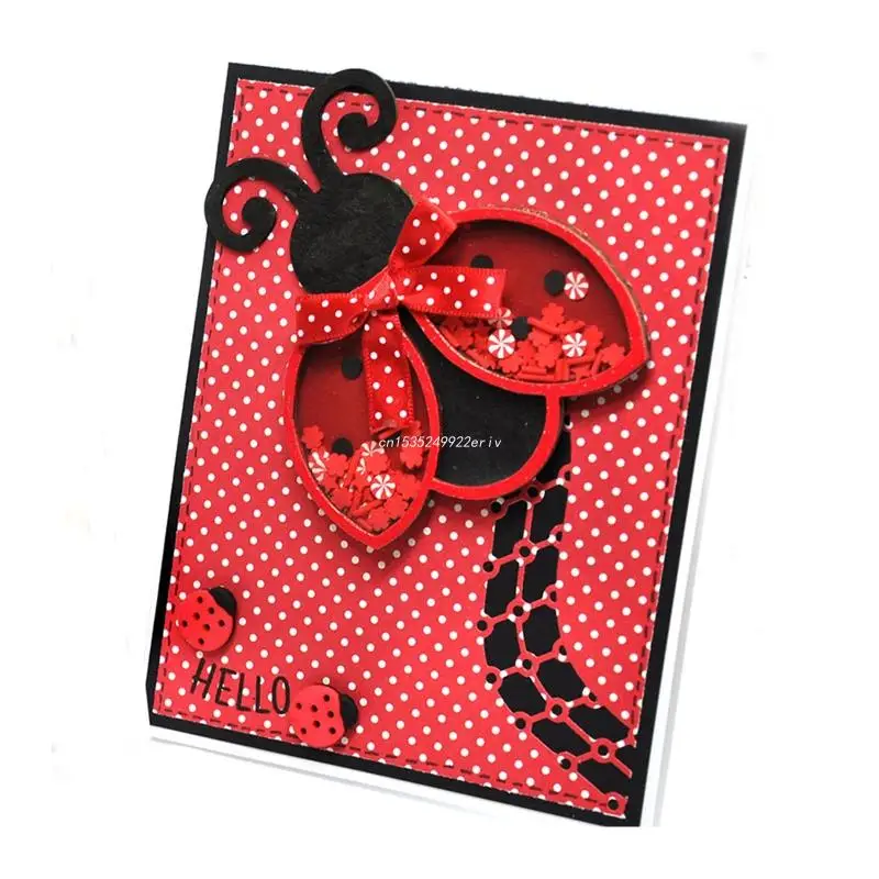 

Cute Ladybug Shaker Metal Cutting Dies Stencil DIY Scrapbooking Embossing Tool Die Cuts Paper Card Album Template Mold Craft