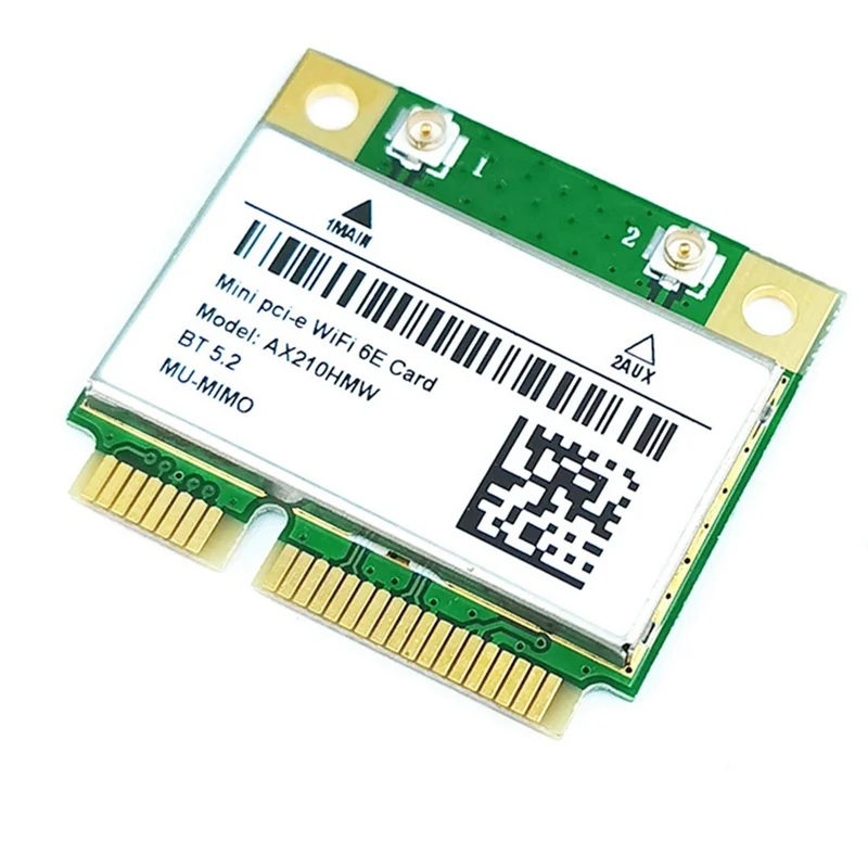 

WiFi 6E AX210HMW Mini PCI-E Wifi карта AX210 802.11Ax/Ac 2,4G/Φ BT5.2 беспроводной адаптер для игрового ноутбука