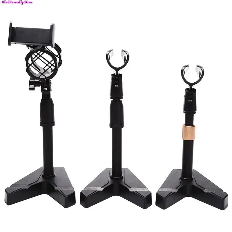 

Universal Mobile Phone Bracket Desktop Microphone Stand Adjustable Table Mobile Phone Stand With Base Holder