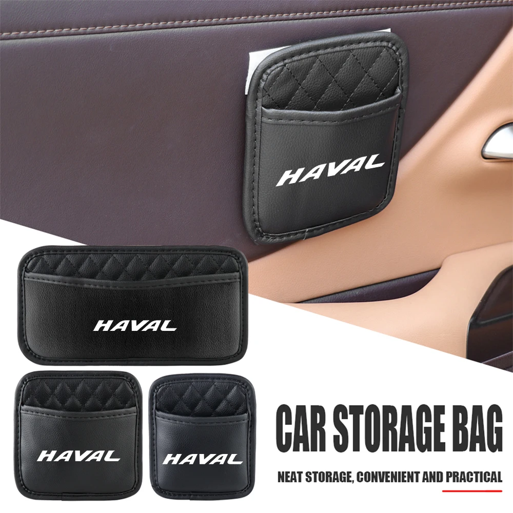 

Car Back Seat Storage Bag PU Leather Organizer Paste Pocket For Haval Cuv H3 H5 H2 H1 H6 H7 H8 H9 H2S M6 Universal Accessories