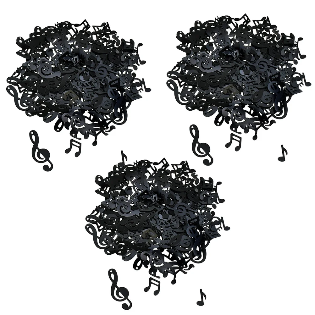 

3 Packs Birthday Confetti Black Trim Note Paper Scrape Wedding Party Plastic Decor Baby Table Ornament