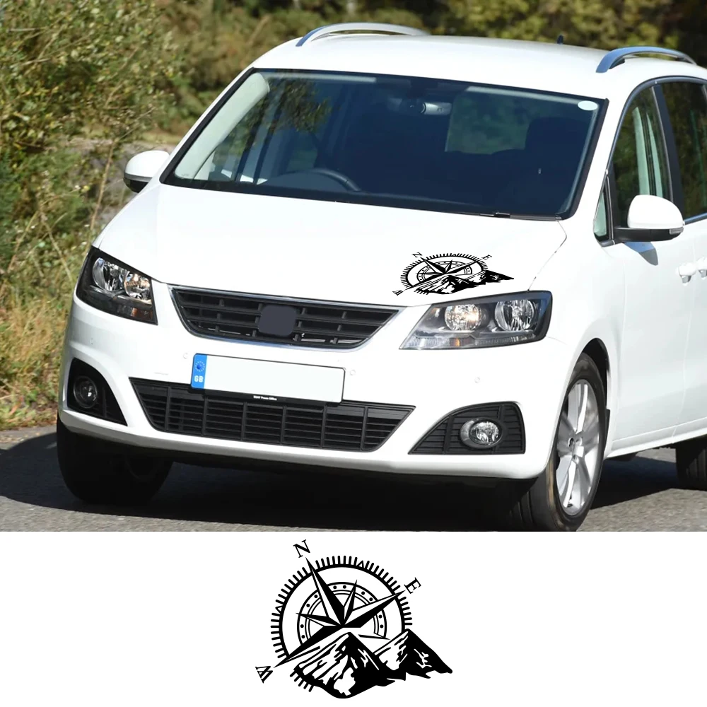 

Наклейки на капот автомобиля для сиденья альхамбра 7n для кемпера фургона «сделай сам» в полоску графика горный компас стильные виниловые н...