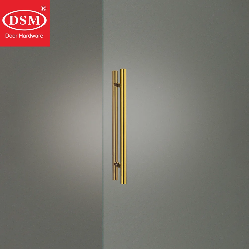

600mm Golden Anti-fingerprint Door Pull Handle SUS304 Grade Stainless Steel Entrance Long Handles for Wooden/Glass Doors PA-102