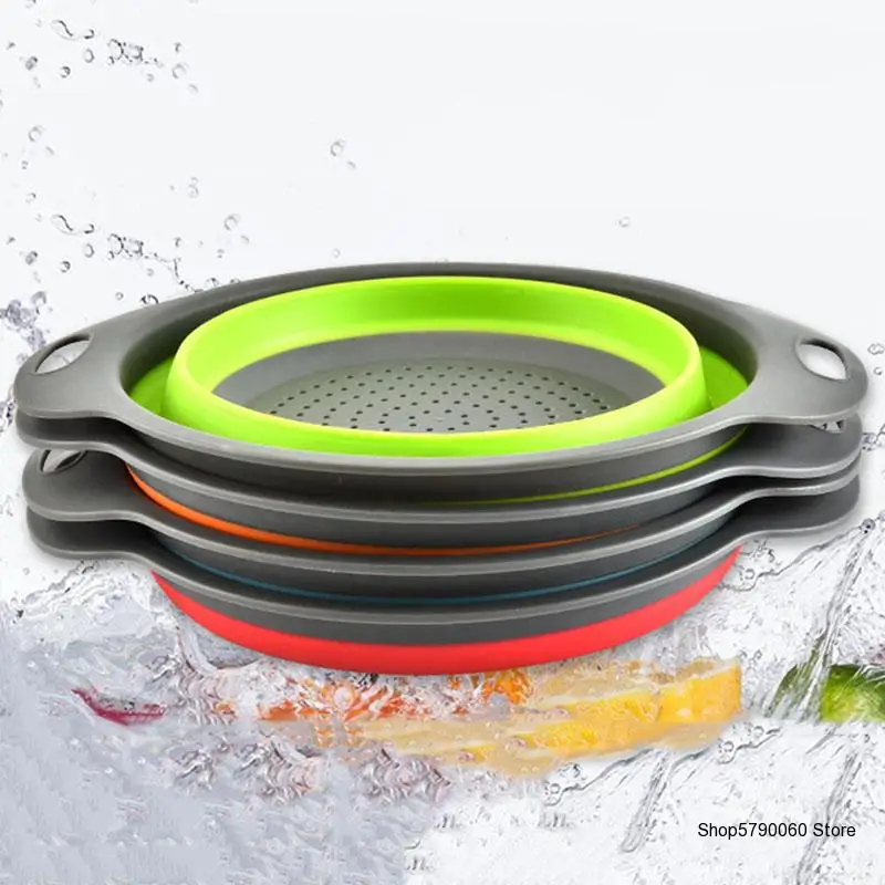 

1 Pcs Portable Drain Basket Plastic Folding Filter Fruit Basket For RetracTable Kitchen Sink Washing Basket