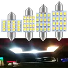 2 шт. белый 31 мм 36 мм 39 мм C5W 16SMD светодиодный ОД s 12 в освещение купол для Чтения номерного знака автомобиля лампа багажника лампы с клиновидным цоколем автомобильная светодиодная крыша