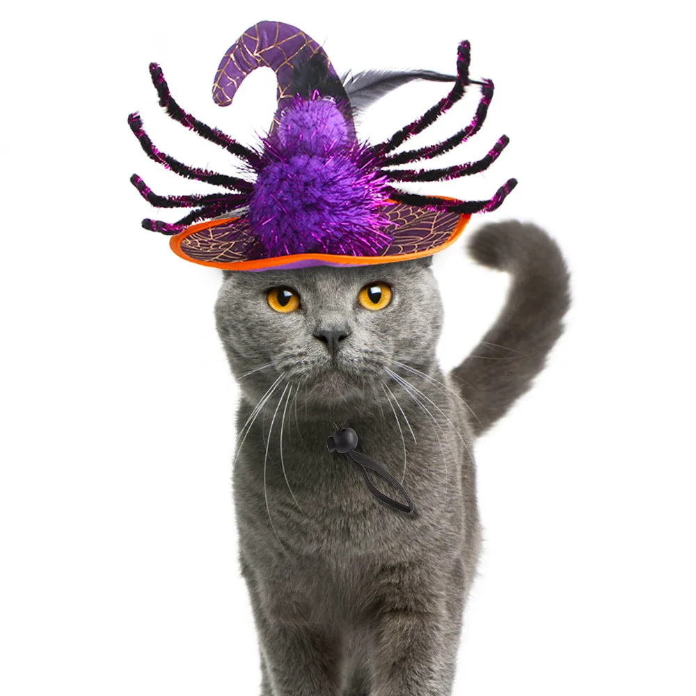 

Pet Supplies Cat Halloween Hat English Pumpkin Pattern Dog Headwear