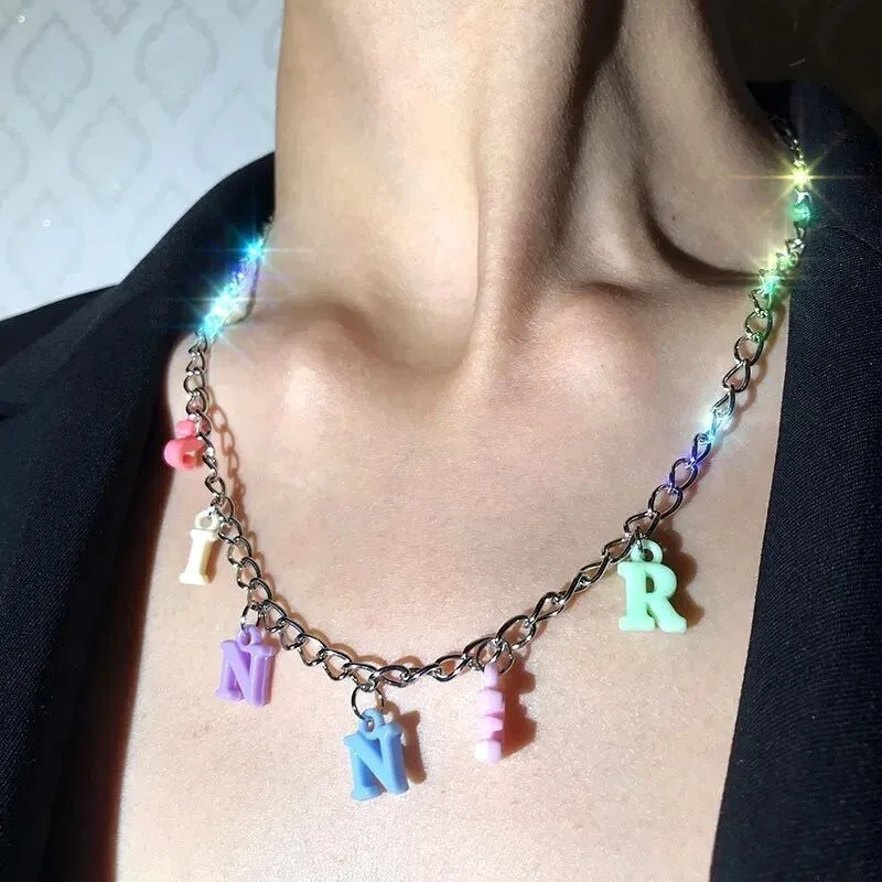 Новинка 2022 искусственное ожерелье из смолы с индикацией имени карамельные цвета