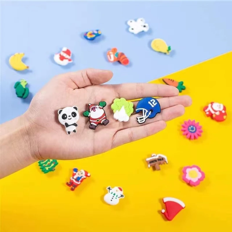 100pcs /Set Shoe Charms  PVC Anime  Cartoon Shoe Decorations  For Croc Jibz Charms Kids Party Gifts