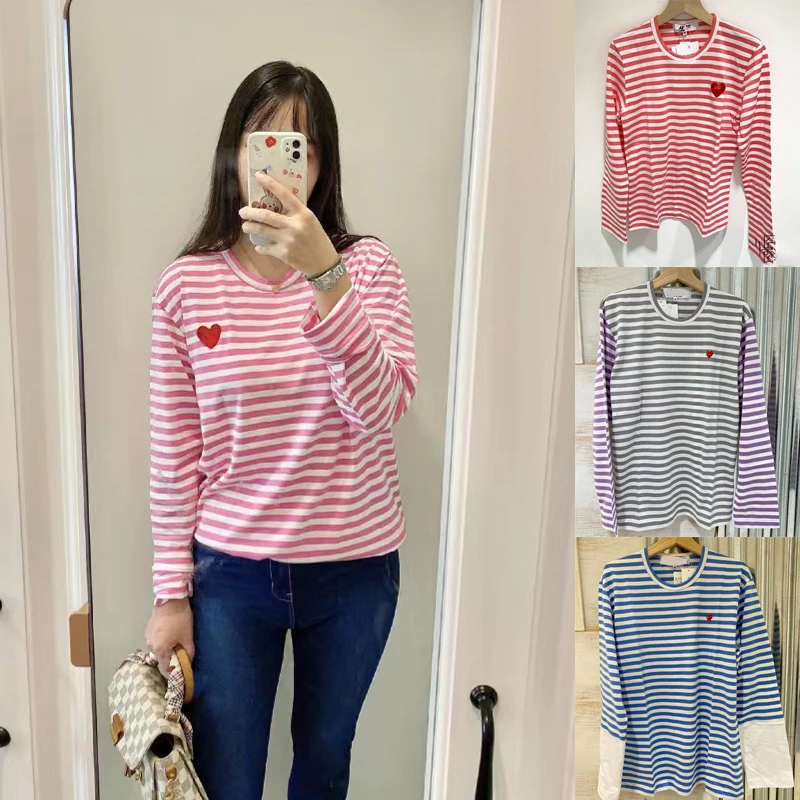 Новинка 2023 футболка Sichuan Jiu длинный рукав полосатый лоскутный нижняя рубашка Baoling